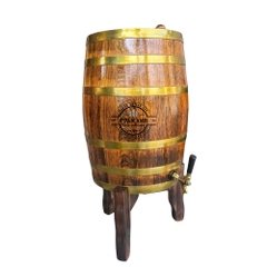 Thùng Gỗ Sồi 50L Dáng Đứng Giả Cổ