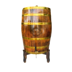 Thùng Gỗ Sồi 200L Dáng Đứng Giả Cổ