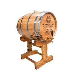 Thùng Gỗ Sồi Chân Chạm Khắc