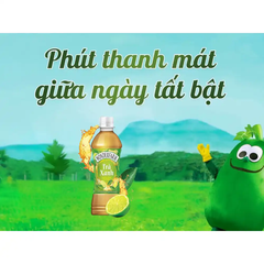 Trà xanh hương chanh Wonderfarm chai 345 ml