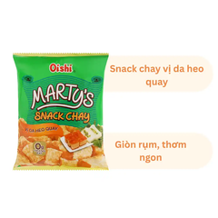 Lốc 10 gói snack chay Oishi vị da heo quay 34g