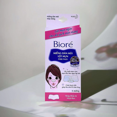 Miếng dán mũi lột mụn Bioré không hương 4 miếng