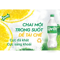 Thùng 12 chai nước ngọt Sprite vị chanh 850ml