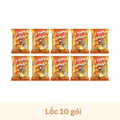 Lốc 10 gói snack viên Oishi Bola vị mực cay 34g