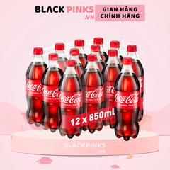 Lốc 12 chai nước ngọt Coca Cola vị nguyên bản 850ml