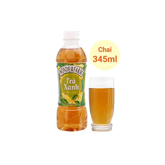 Lốc 6 chai trà xanh hương chanh Wonderfarm 345 ml