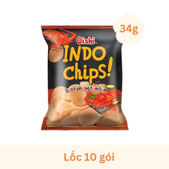 Lốc 10 gói snack phồng tôm hùm Oishi 34g