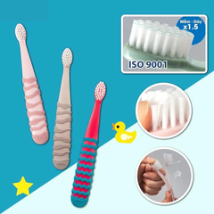 Bàn chải đánh răng trẻ em K-mom 5-8 tuổi (hồng)