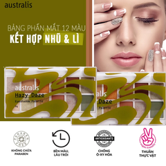Bảng phấn mắt Australis 12 màu - Dream Of Me/Hazy Daze 9g