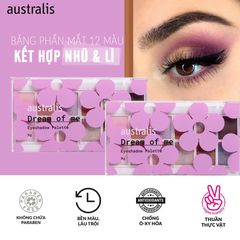 Bảng phấn mắt Australis 12 màu - Dream Of Me/Hazy Daze 9g