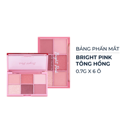 Bảng phấn mắt Baby Bright - Bright Pink tông hồng/Glowy Peach tông cam đào/Bronze Brown tông màu đất 0.7g