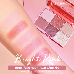 Bảng phấn mắt Baby Bright - Bright Pink tông hồng/Glowy Peach tông cam đào/Bronze Brown tông màu đất 0.7g