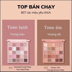 Bảng phấn mắt Gogo Tales - màu 202 Classic Orange/màu 201 Rose Yam Purple 25 ô 29.5g