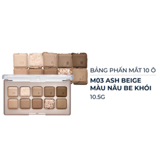 Bảng phấn mắt Lilybyred 10 ô - màu M03 Ash Beige/M04 Cool Membership/M05 Warm Membership 10.5g