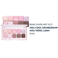 Bảng phấn mắt Lilybyred 10 ô - màu M03 Ash Beige/M04 Cool Membership/M05 Warm Membership 10.5g
