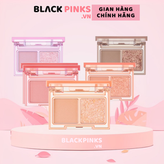 Bảng phấn mắt Lilybyred 2 ô - màu 01 Romantic Moment/02 Delicate Moment/03 Cheerful Moment/05 Mellow Moment 1.6g