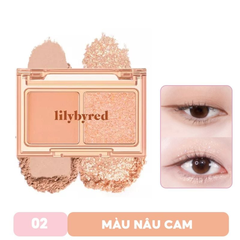 Bảng phấn mắt Lilybyred 2 ô - màu 01 Romantic Moment/02 Delicate Moment/03 Cheerful Moment/05 Mellow Moment 1.6g