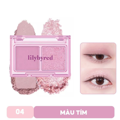 Bảng phấn mắt Lilybyred 2 ô - màu 01 Romantic Moment/02 Delicate Moment/03 Cheerful Moment/05 Mellow Moment 1.6g