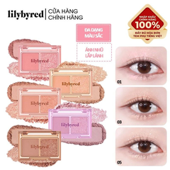 Bảng phấn mắt Lilybyred 2 ô - màu 01 Romantic Moment/02 Delicate Moment/03 Cheerful Moment/05 Mellow Moment 1.6g