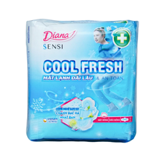 Băng vệ sinh Diana cool fresh mát dịu siêu mỏng cánh 8 miếng