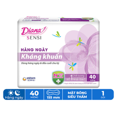 Băng vệ sinh Diana hàng ngày Sensi kháng khuẩn gói 20 - 40 miếng