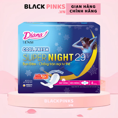 Băng vệ sinh Diana Sensi Cool Fresh Night 29cm/35cm gói 3 - 4 miếng