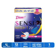 Băng vệ sinh Diana Sensi Night ban đêm 29cm gói 12 miếng