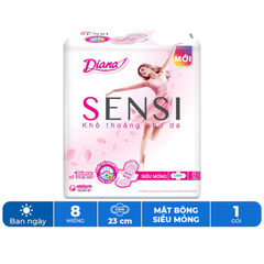 Băng vệ sinh Diana Sensi siêu mỏng cánh gói 8 - 20 miếng