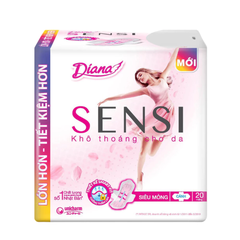 Băng vệ sinh Diana Sensi siêu mỏng cánh gói 8 - 20 miếng