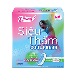 Băng vệ sinh Diana siêu thấm Cool Fresh không cánh 8 miếng