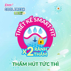Băng vệ sinh Diana siêu thấm Cool Fresh siêu mỏng cánh 8 miếng