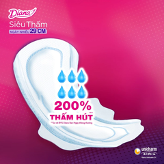Băng vệ sinh Diana siêu thấm maxi dày cánh gói 8 miếng