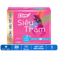 Băng vệ sinh Diana siêu thấm siêu mỏng cánh gói 20 miếng
