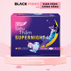 Băng vệ sinh Diana Super Night ban đêm 42cm gói 3 miếng