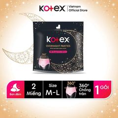 Băng vệ sinh kotex đêm dạng quần size M-L 2 Miếng