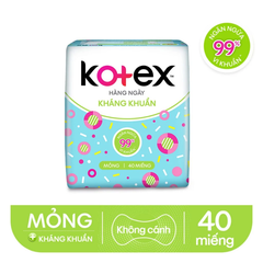 Băng vệ sinh kotex hàng ngày kháng khuẩn mỏng 20 miếng/40 miếng