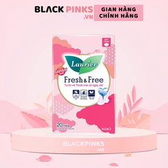 Băng vệ sinh Laurier Fresh & Free dày cánh 22cm thấm hút tốt 20 miếng