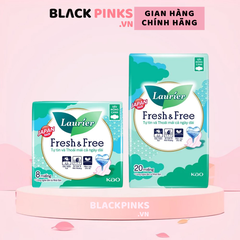 Băng vệ sinh Laurier Fresh & Free siêu mỏng cánh 22cm 8/20 miếng.