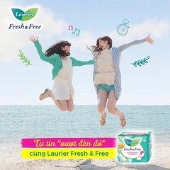 Băng vệ sinh Laurier Fresh & Free siêu mỏng cánh 22cm 8/20 miếng.