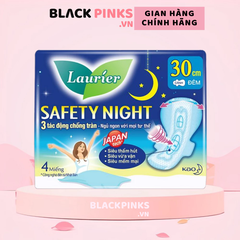 Băng vệ sinh Laurier Safety Night ban đêm chống tràn 30cm 4/8 miếng