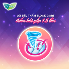 Băng vệ sinh Laurier Safety Night ban đêm chống tràn 30cm 4/8 miếng