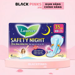 Băng vệ sinh Laurier Safety Night ban đêm chống tràn 35cm 4/8 miếng