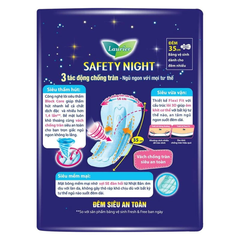 Băng vệ sinh Laurier Safety Night ban đêm chống tràn 35cm 4/8 miếng