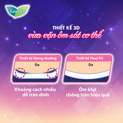 Băng vệ sinh Laurier Safety Night ban đêm chống tràn 40cm 4/8 miếng