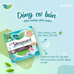 Băng vệ sinh Laurier siêu mỏng bảo vệ 1mm 22.5cm 10/20 miếng