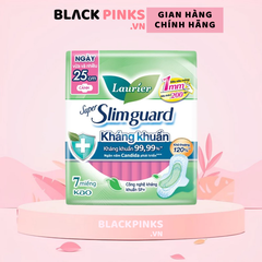 Băng vệ sinh Laurier siêu mỏng cánh kháng khuẩn 25cm 7/14 miếng