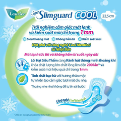 Băng vệ sinh Laurier siêu mỏng mát lạnh và kiểm soát mùi 22.5cm 8/16 miếng