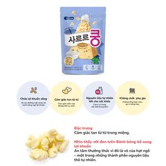 Bánh bỏng Bebecook bổ sung lợi khuẩn vị dâu /vị chuối /vị pho mai 23g dành cho bé trên 12 tháng tuổi