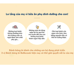 Bánh bỏng bi Bebecook vị đậu/ vị phô mai/ vị chuối và đậu đỏ 25g dành cho bé trên 12 tháng tuổi