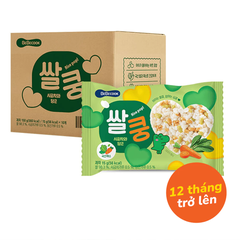 Bánh bỏng gạo Bebecook vị bó xôi và cà rốt /khoai lang tím và bí đỏ 15g dành cho bé trên 12 tháng tuổi